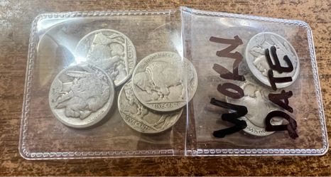 Buffalo Nickel Lot – Worn Date