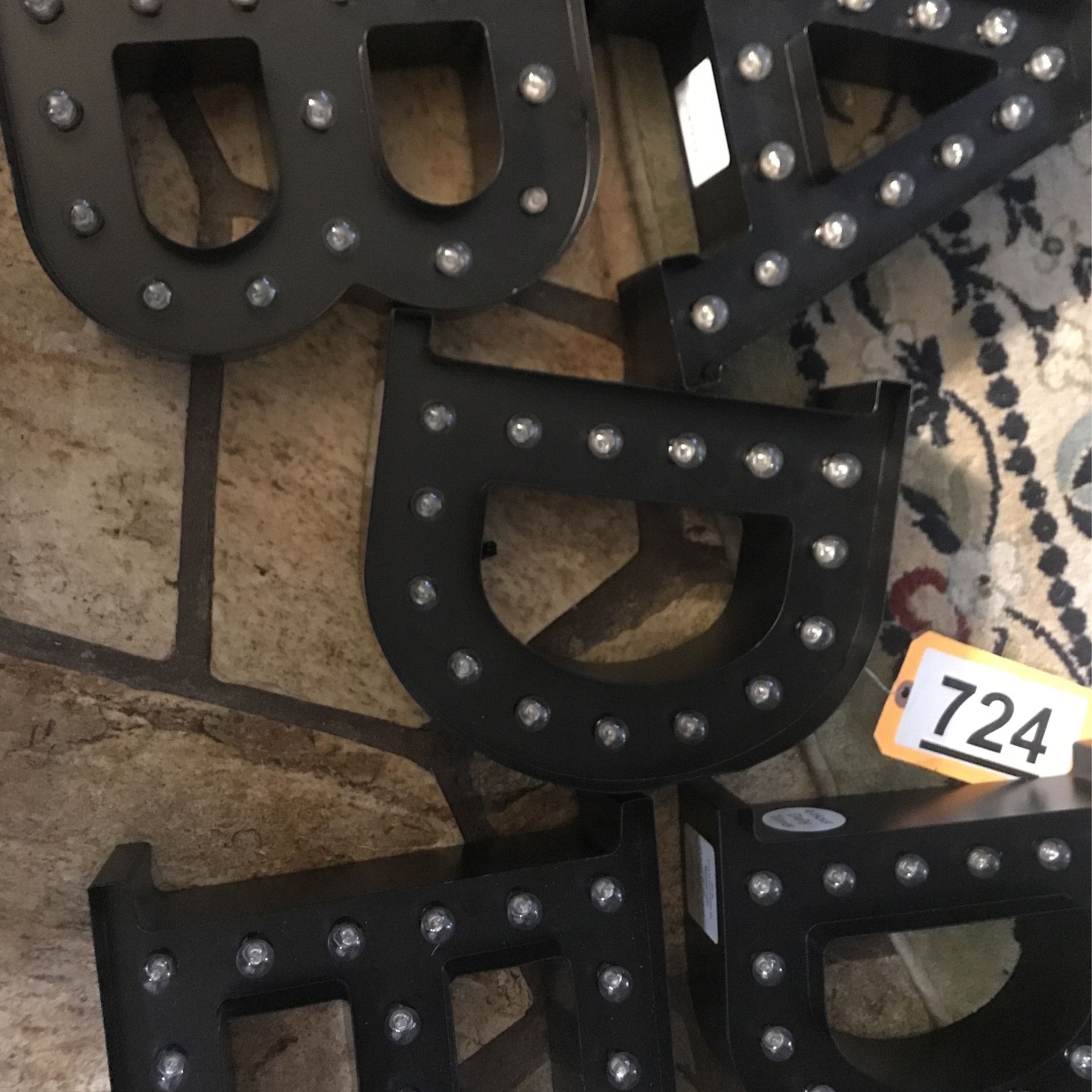 Metal Letters A, B, D, E
