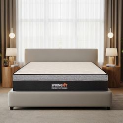 Hybrid Queen Mattress, 10 Inch Queen Size Mattresses with Helical™ Pocket Coil for Pressure Relief,  Spring Hybrid Colchones with CertiPUR-U