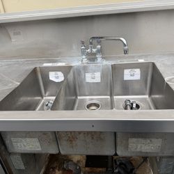 3 Compartment Sink Available 