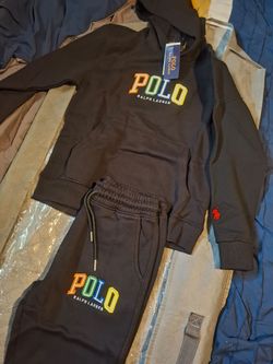 Kids Black Polo Ralph Lauren  jogger set