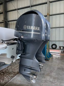 2 Yamaha 2011 F350  outboard motor with 30 inch shafts crated up