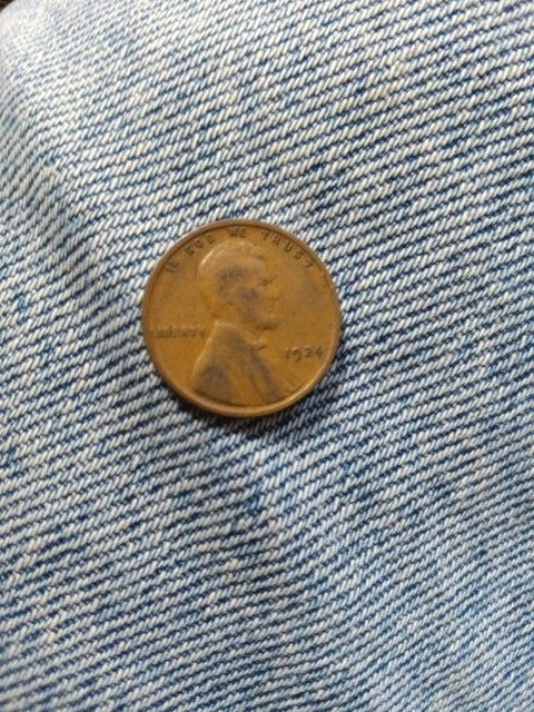 1924 Wheat Penny No Mint Mark