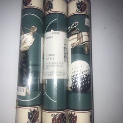 Vintage Golf Wall Paper Borders 