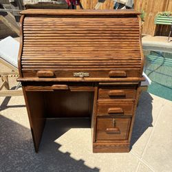 Oak Roll Top Desk