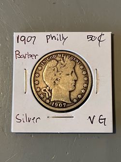 1907 Barber Silver Half Dollar Philadelphia VG