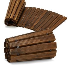 Coperat 6FT Wooden Garden Pathway,Outdoor Roll Out Decorative Curved Walkway,Weather-Resistant Patio Path,Non-Slip Pavers Boardwalk for Garden, Backya