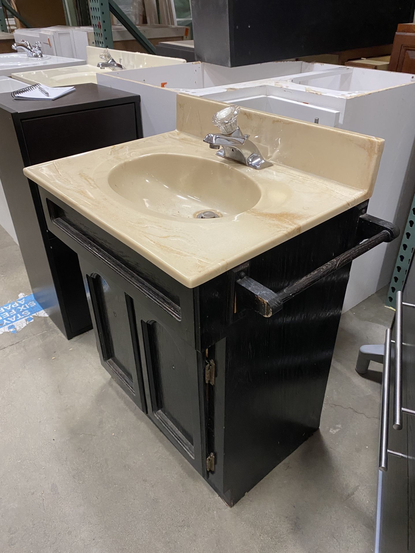 Gold Sparkle Sink And Cabinet