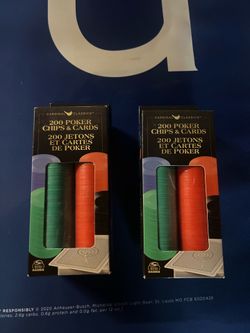 Poker chips and deck of cards kit brand new in box