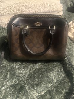 RARE Coach F32203 Mini Bennett Satchel Handbag In Signature Canvas Classic