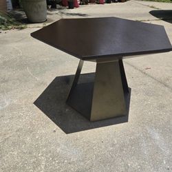 Lovely Modern Contemporary Wood And Metal Table