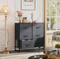 Dresser with 6 Drawers Organizer Dorm Closet  Fabric Bins