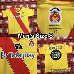 Monarcas Morelia Soccer Yellow Jersey Mexico Football Club Men’s Size Small