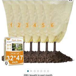 6 Packs Plant Freeze Protection Covers, 