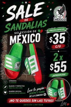 Adidas Mexico National Team Slide Sandals México