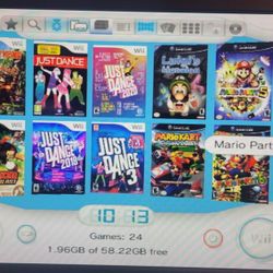 Nintendo Wii With 5000 Retro Games