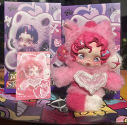 POP MART SKULLPANDA x My Little Pony Series Plush Doll Pendant Pinkie Pie
