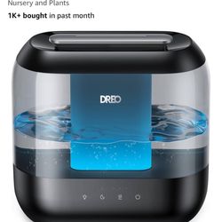 Dreo Humidifiers for Bedroom, Top Fill 4L Supersized Cool Mist Humidifier with Oil Diffuser and Nightlight, 32H Runtime, Quiet Ultrasonic Humidifiers 
