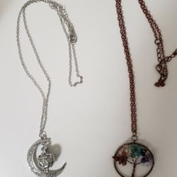 Sale Chakra Bracelet & Glow In The Dark Fluorescent Necklace Stone Pendant