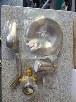 Shower faucet Brushed Nickle VALVE INCLUDED Brand new in box American Brass