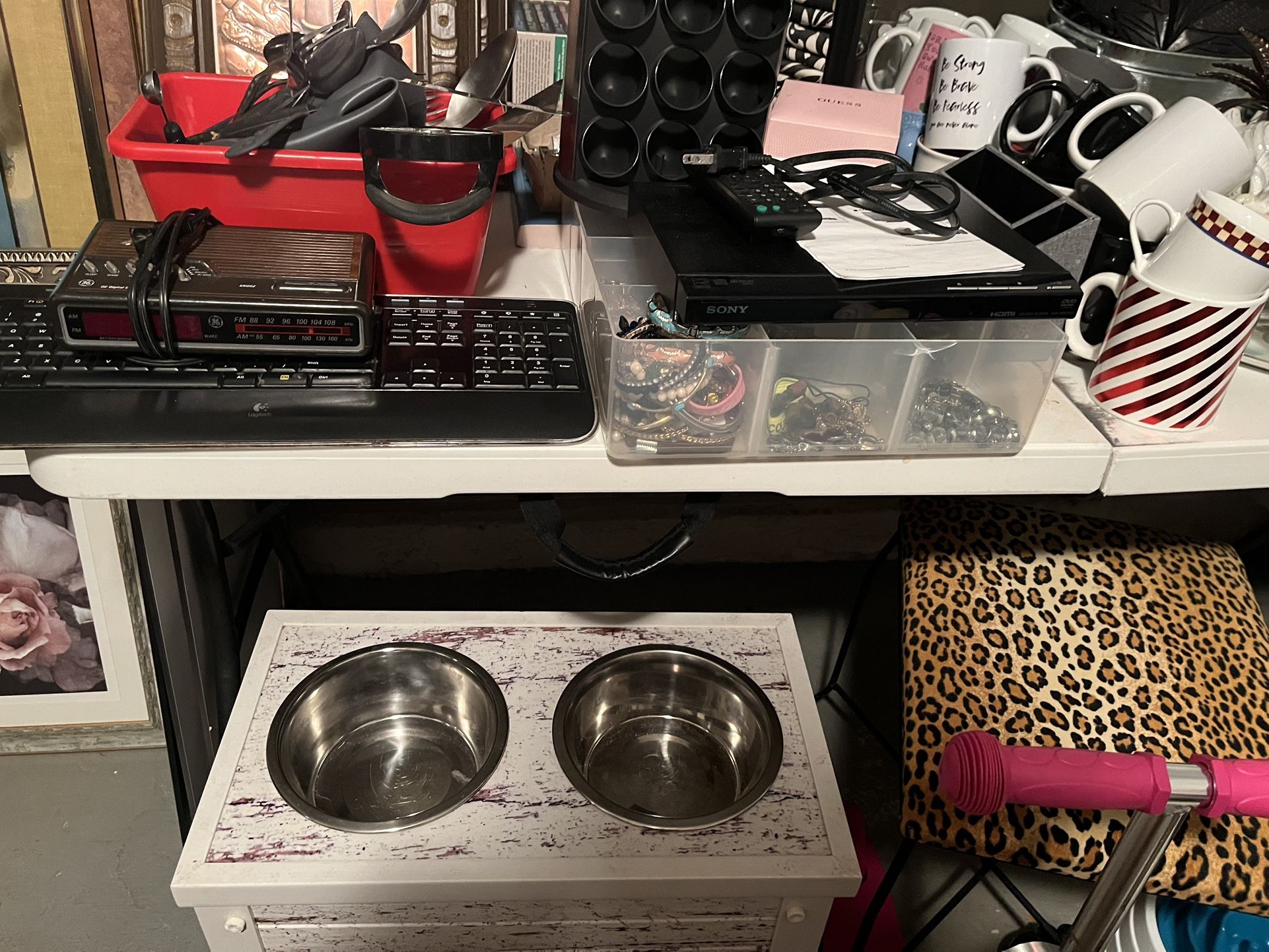 Ecoflex Double Diner Elevated Dog Food Bowls And Storage