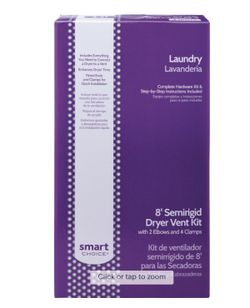 Smart Choice - Semi-Rigid Dryer Vent Kit Required for Hook-Up - Silver