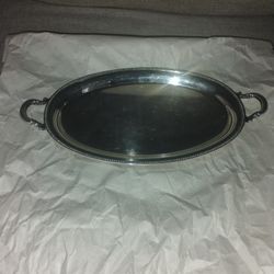 Bandeja Pequeña Bañado En Plata De Fashioned By Ranson De 11,75"X6"