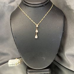 14k Rope Necklace With Diamonds 