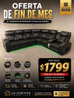 Power Sectional Reclining Sofa 🔥 Limited Offer ✔️ Down Payment $50.