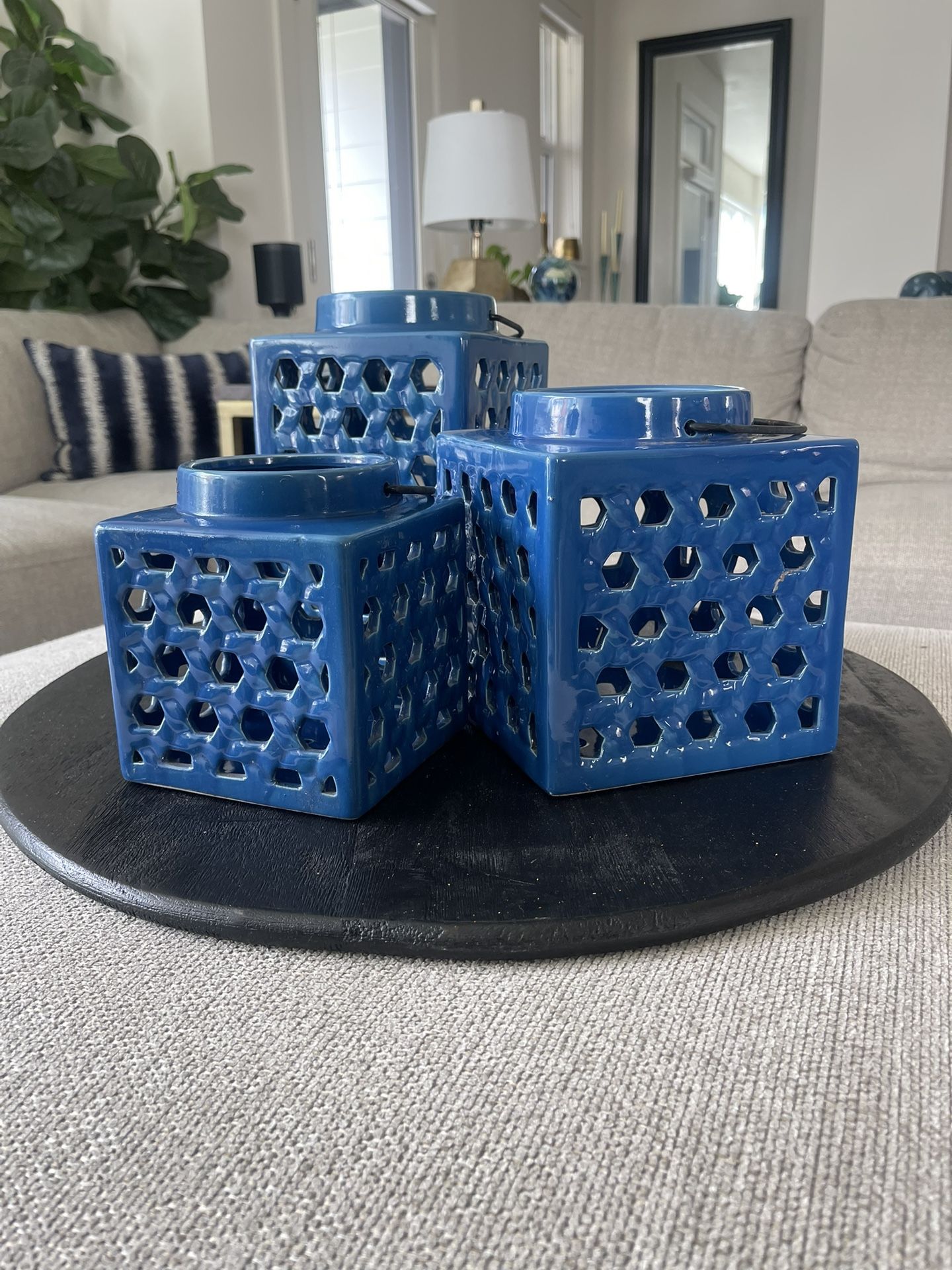 Set Of 3 Gorgeous Lanterns. -Germanic .