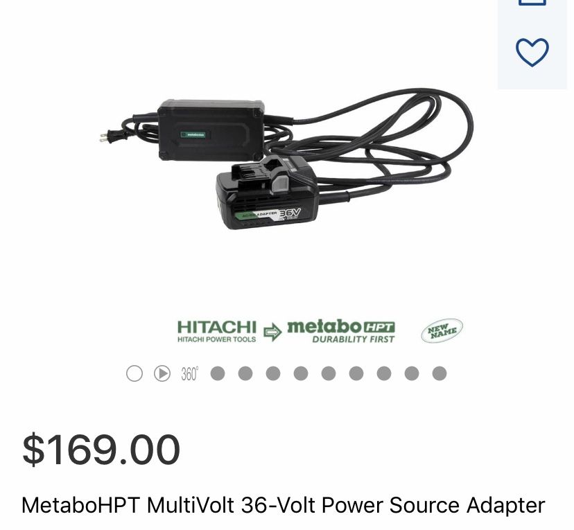 Multi Volt 36 Volt power source Adapter