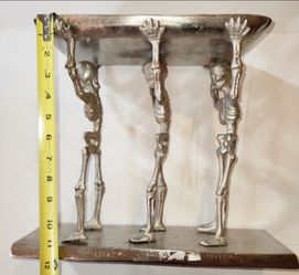 HALLOWEEN TABLETOP/FLOOR 3 SKELLINGTON  TRAY MARTHA STEWART  HEAVY METAL