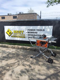 Ridgid 10" Table saw with rolling stand