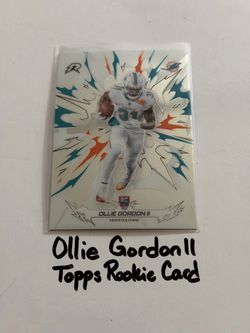 Ollie Gordon II Miami Dolphins RB Topps Rookie Card.