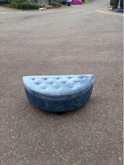 Velvet Storage Ottoman