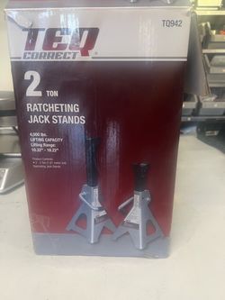 TEQ Correct 2-Ton Ratcheting Jack Stands (Pair)