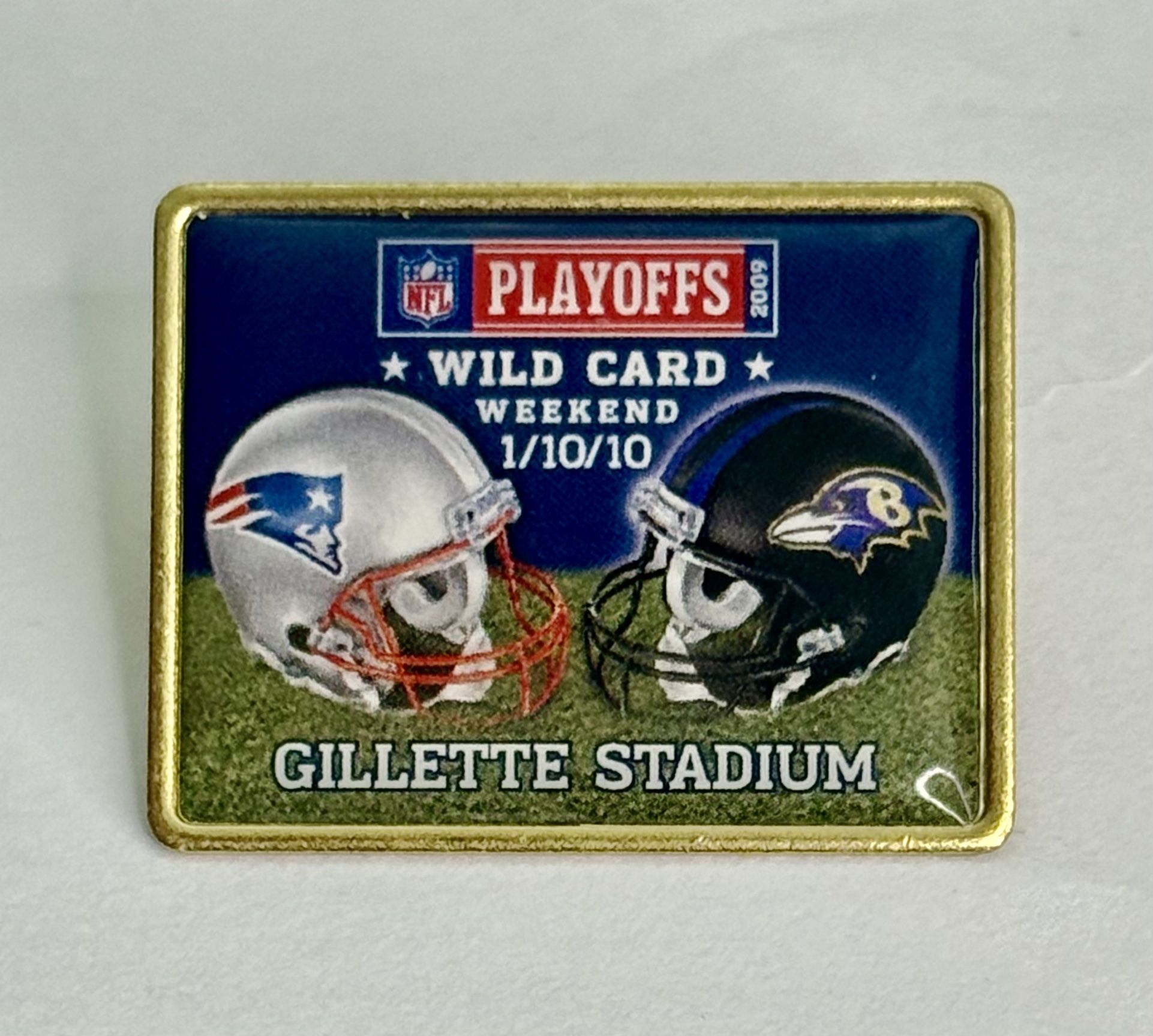 *RARE* NFL PLAYOFFS WILD CARD 1/10/10 PATRIOTS VS SEAHAWKS GILLETTE STADIUM PIN