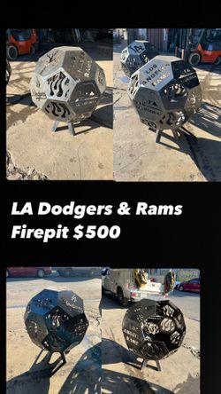 LA Dodgers and Rams Firepit 