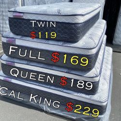 Queen Bamboo Plush Comfort Europillow Top 12inch Matres!!