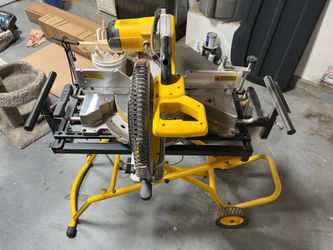 DeWalt corded miter saw with rolling stand