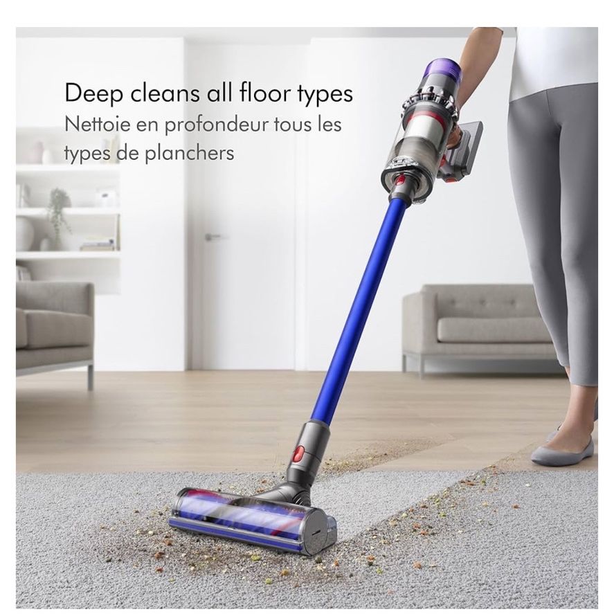 Dyson V11 Cordless Stick Vaccum, Large, Nickel/Blue