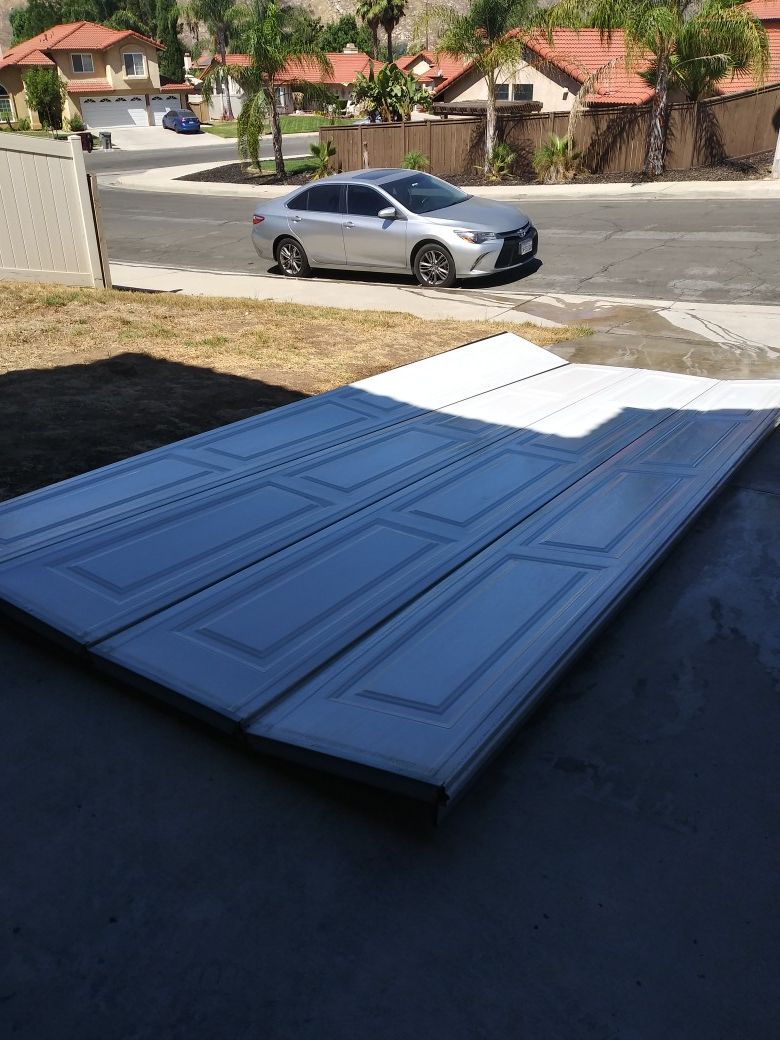 Garage door with motor