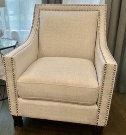 Abbyson Home Adrienne Accent Chairs In ivory/White (Set of 2), LIKE NEW