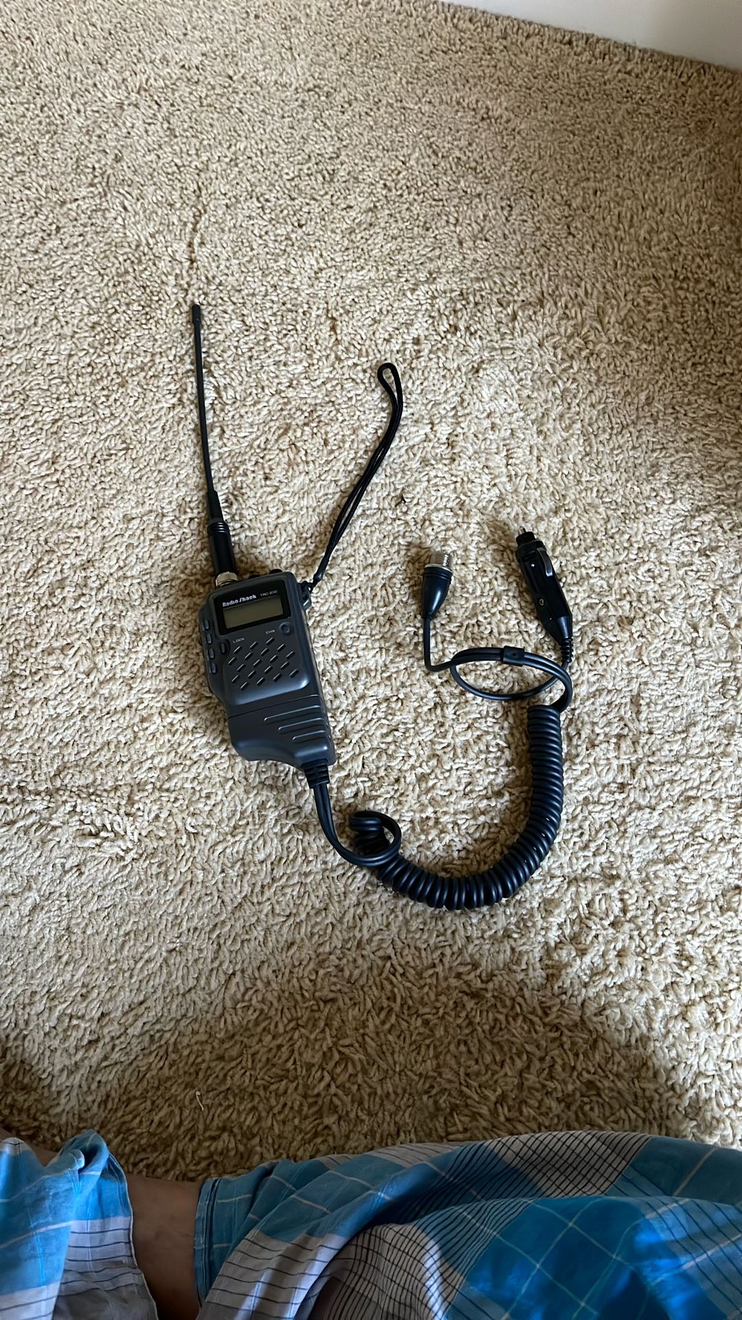 Two RADIO SHACK TRC-232  / Walkie Talkie Transceivers with car charging