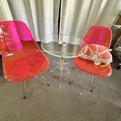 Acrylic Table & Chairs