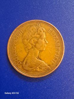 Very Rare 1971     2 NEW PENCE COIN