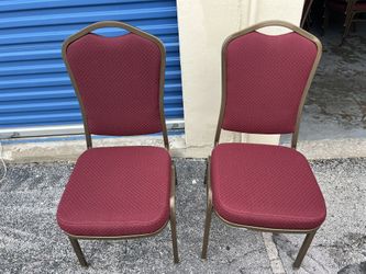 108 Barely And Neatly Used Red Banquet Chairs 
