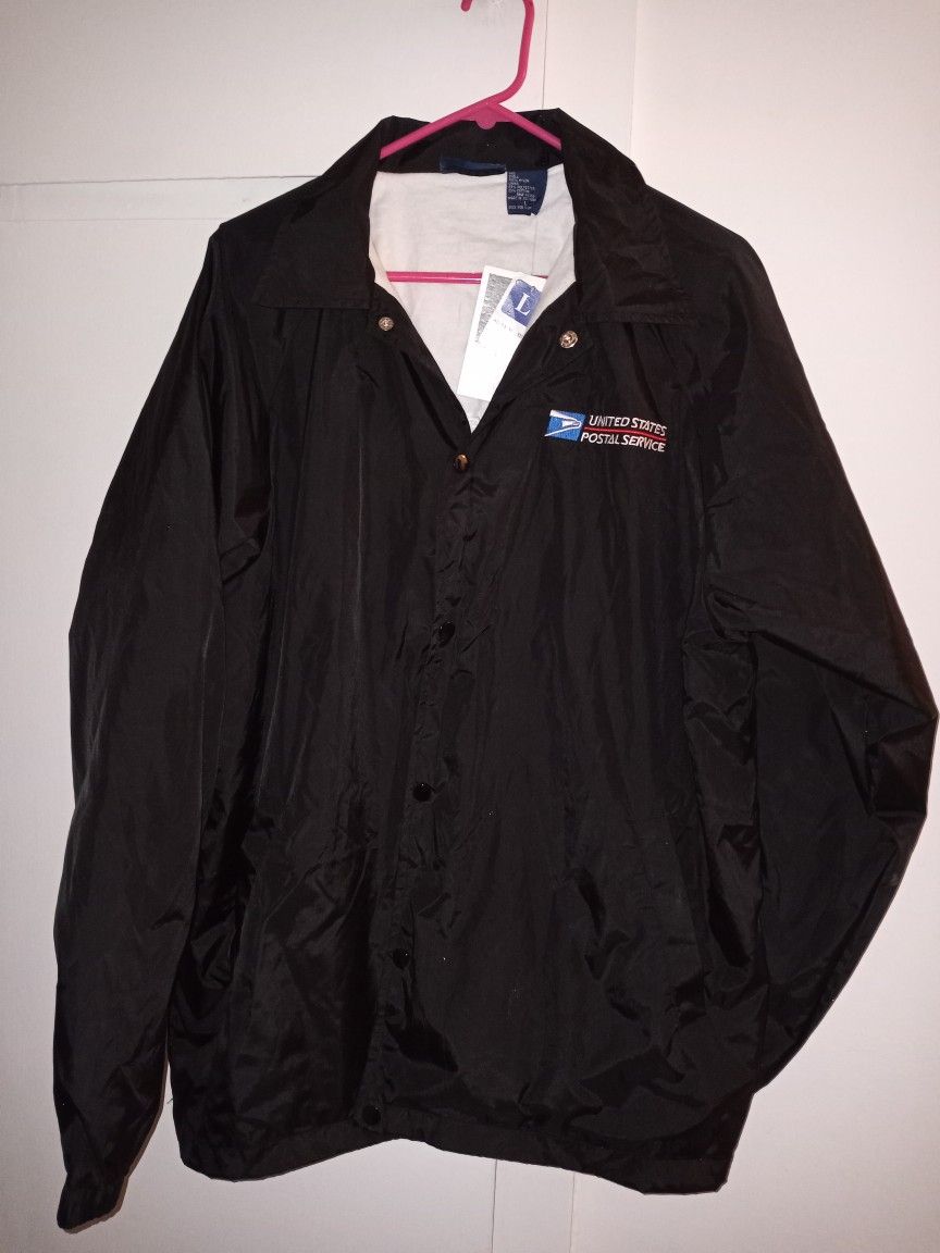 Vos Mens Windbreaker Jacket Postal Mens Large New Or Beanie 