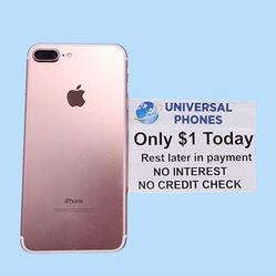 Lowest Wholesale Prices You Can Find Is Here APPLE IPHONE 7 PLUS UNLOCKED $1 Down Today Rest In Payments- NO CREDIT CHECKS