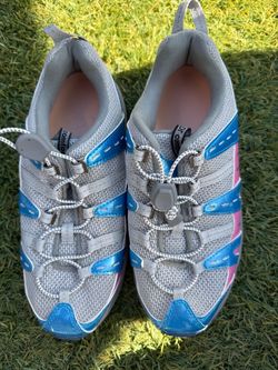 8 1/2 women Dr. Comfort Athletic Sneakers Gray Blue Pink